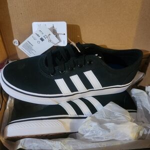 Adidas Adi Ease Classic Black with White Stripes. Sz 7M or 8W. BRAND NEW!